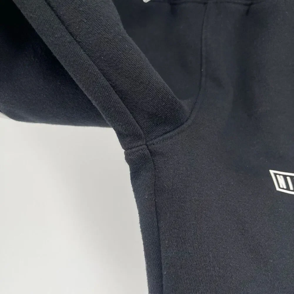 Nike Air Boys Fleece Sweat Shorts Size 6/7 Pull-On Cotton Blend Black
